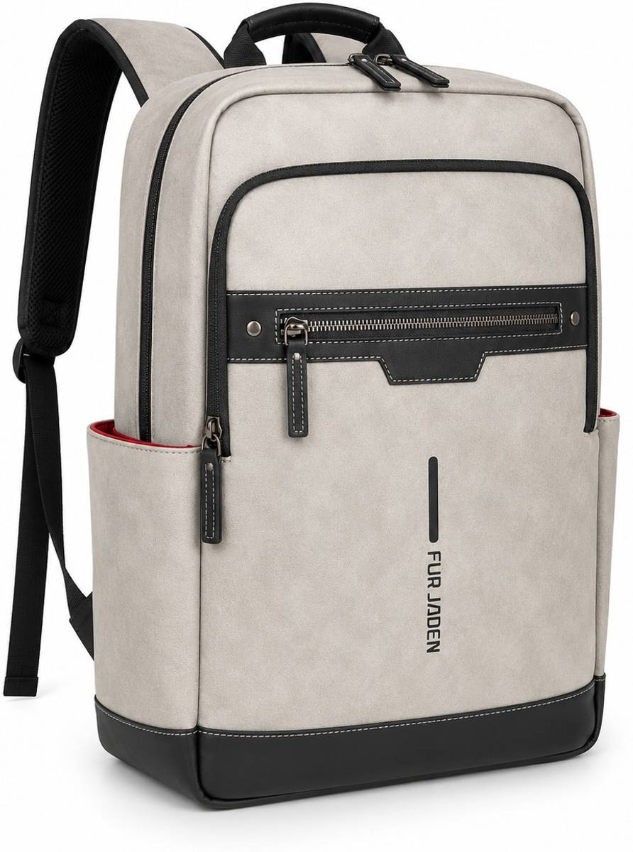 FUR JADEN Vegan Leather Premium Bag with 15.6 Inch Laptop Compartment 25 L Laptop Backpack — photo 6