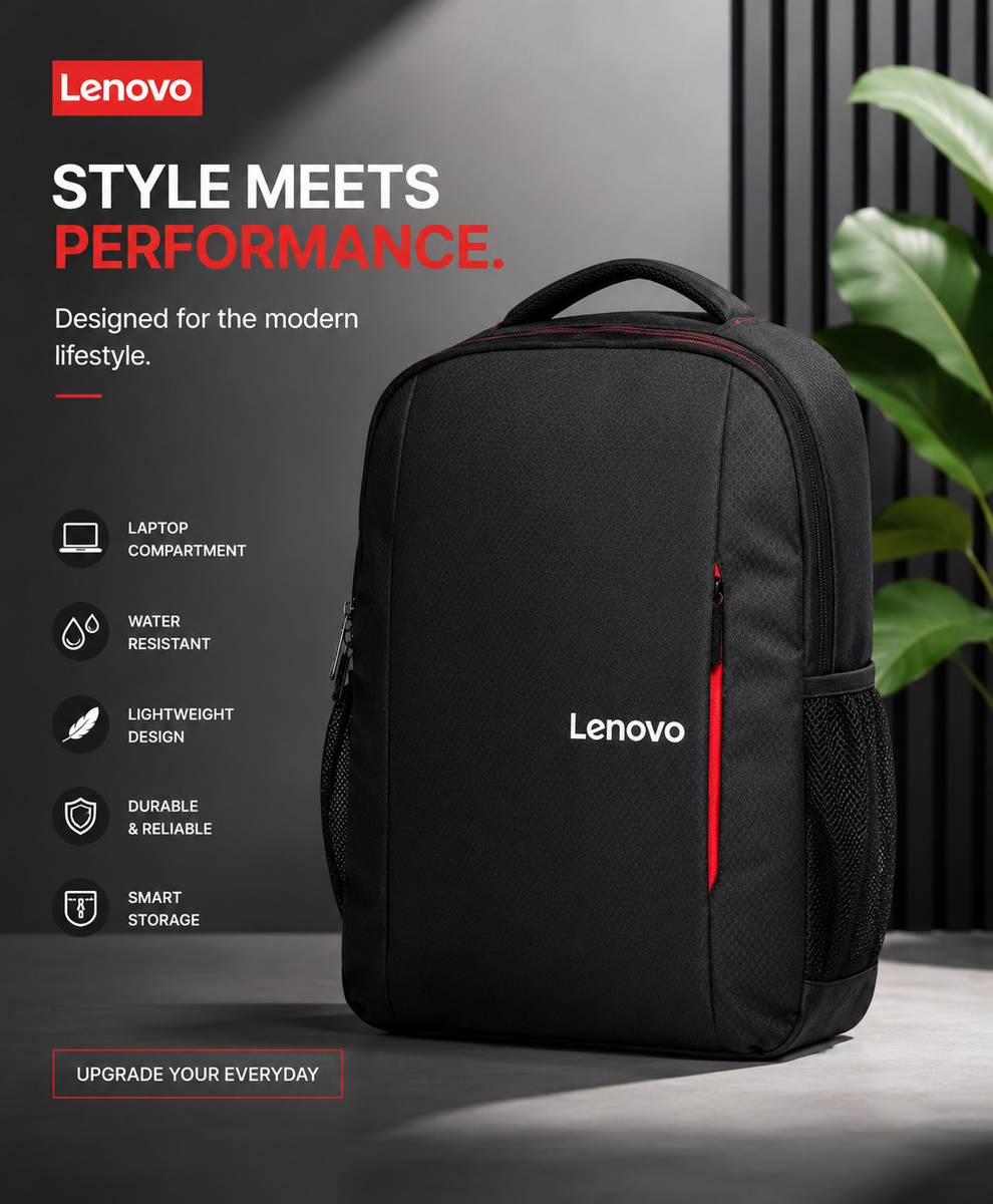 Lenovo Travel / School /Collage / Office And Multipurpose Bag 16 L Trolley Laptop Backpack — photo 6