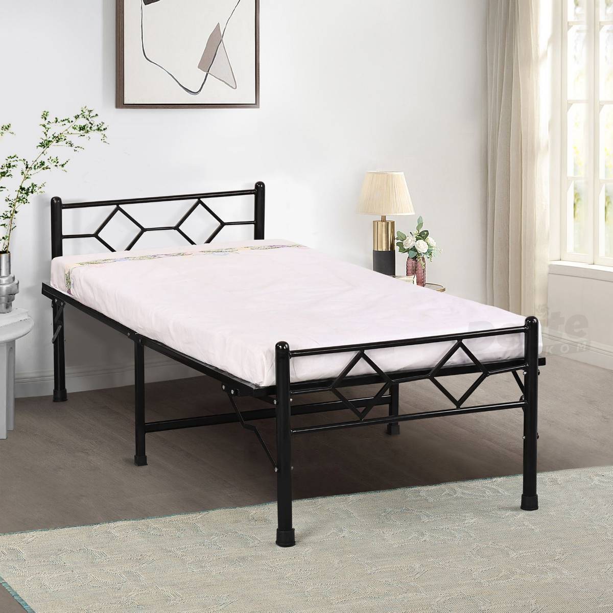 Delite Kom Dory Foldable Metal Single Bed (6.7x3ft) | No Install | 1 Year Warranty | Strong Metal Single Bed, 204.5 cm x 92 cm (6.71 ft x 3.02 ft) — photo 6