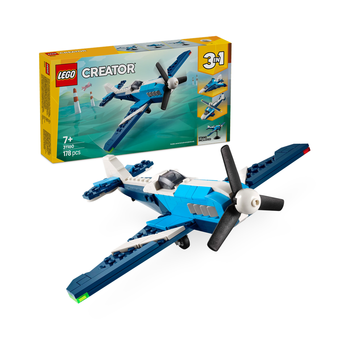 Creator 3in1 Aircraft: Race Plane Toy Vehicle Playset 31160 (178 Blocks) — photo 6