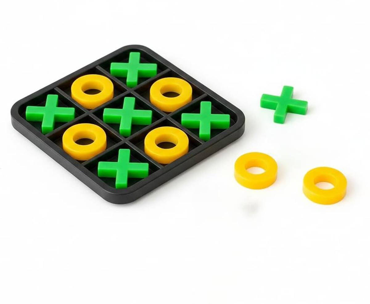 Tic Tac Toe Board Game for Kids & Adults | XO Strategy Puzzle with Coins Board Game Accessories — photo 5
