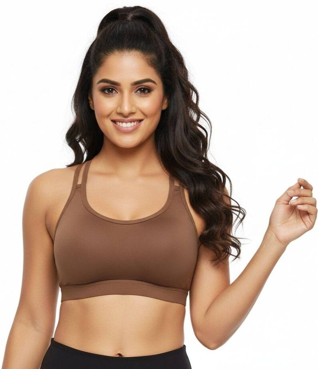 BRIXTAA Women's Non-Padded Sports Bra - Seamed Wire-Free Workout Bra Women Sports Non Padded Bra — photo 6