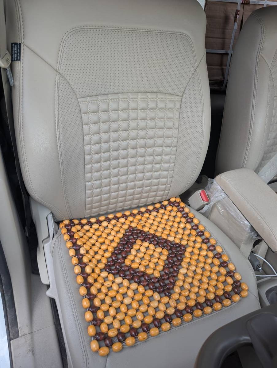 VELVET WOODEN BEADS SEAT Wooden Car Seat Cover For Universal For Car — photo 4