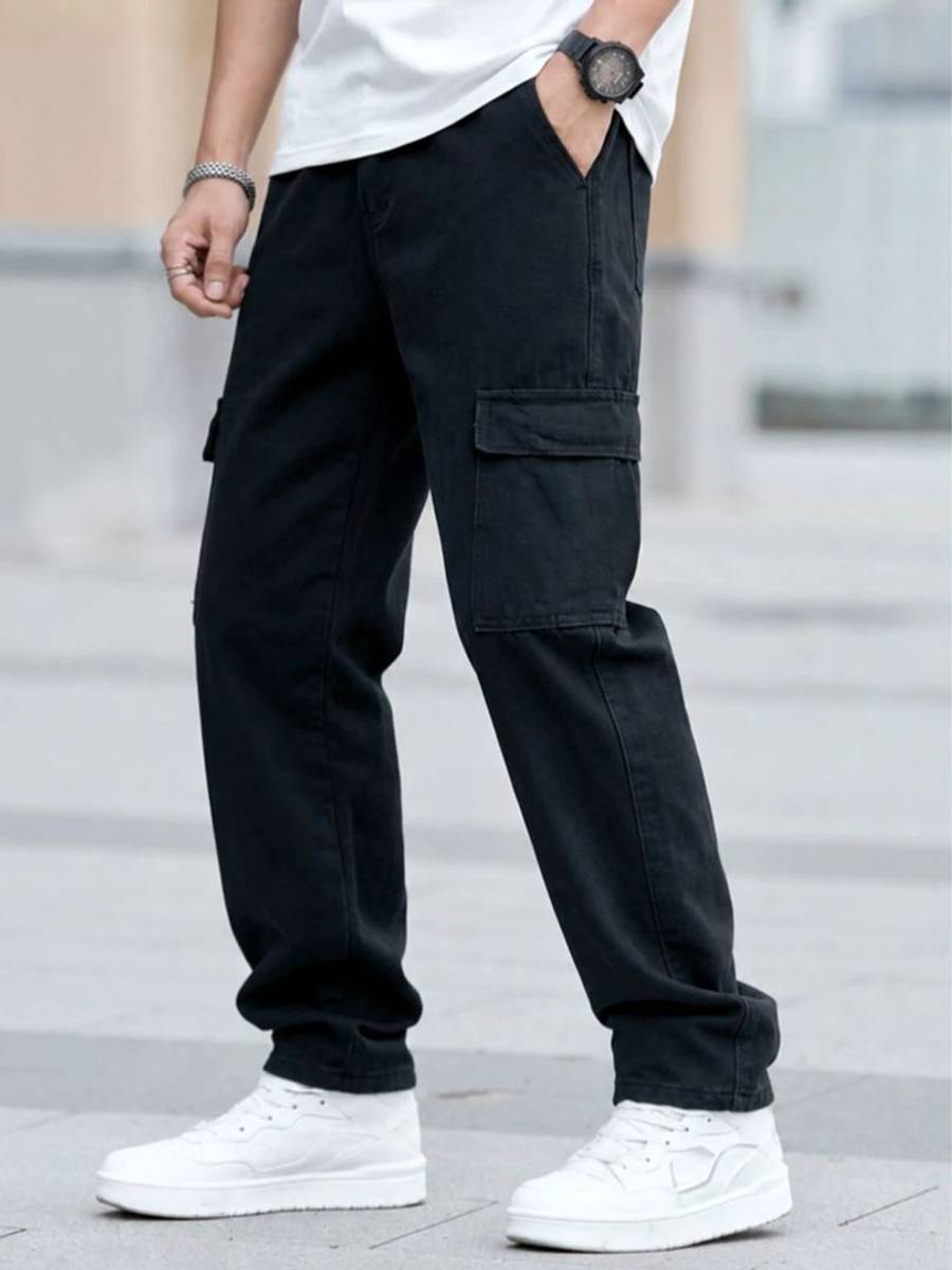 Playfeel Loose Fit Men Black Jeans — photo 6