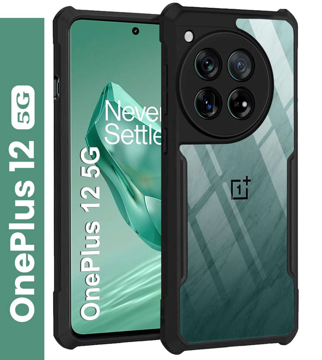 OnePlus 12 5G | 360° Protection | Clear Hard Back Transparent Cover ...
