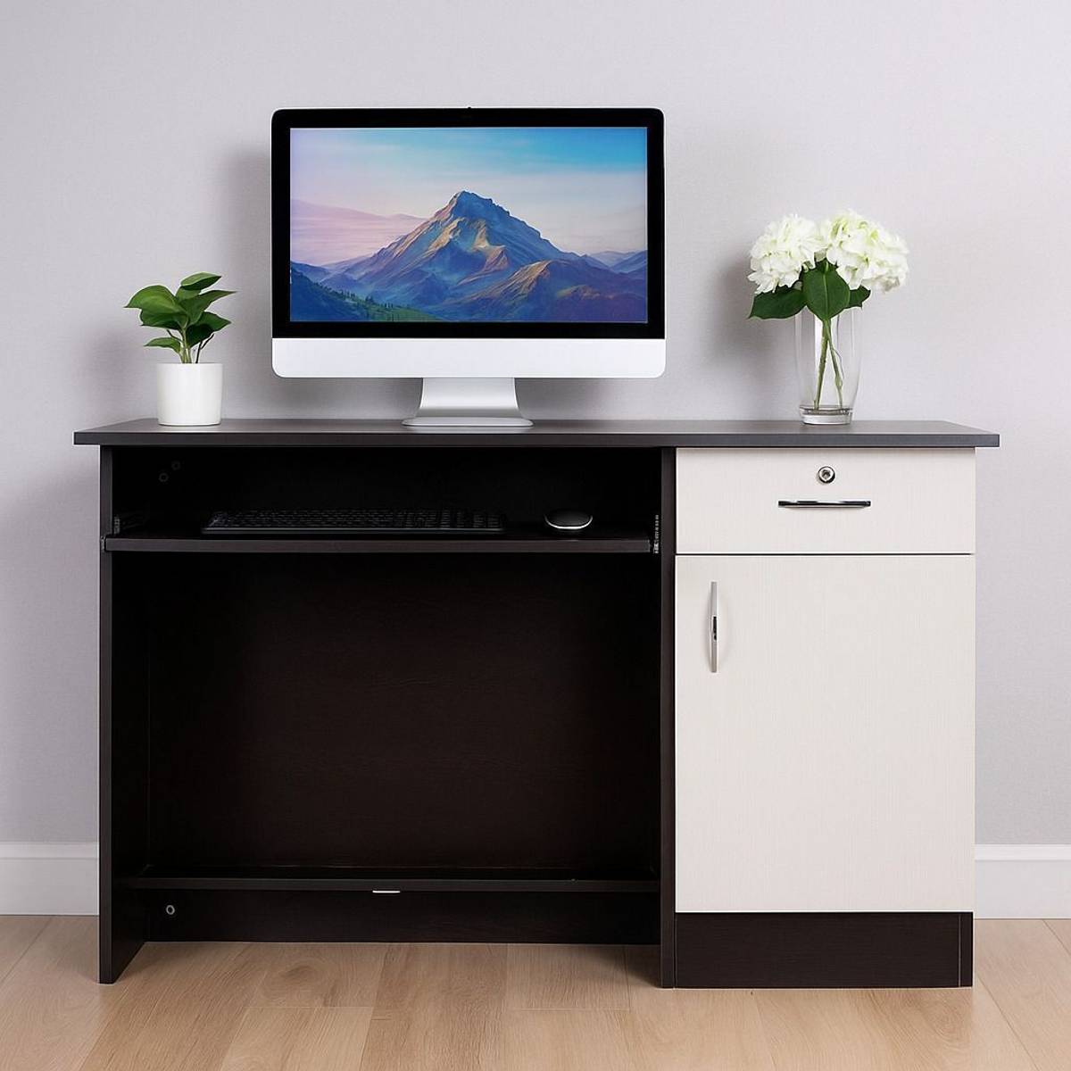 Wooden Computer Table With Keyboard Trey| Storage| Drawer Engineered Wood Computer Desk — photo 6