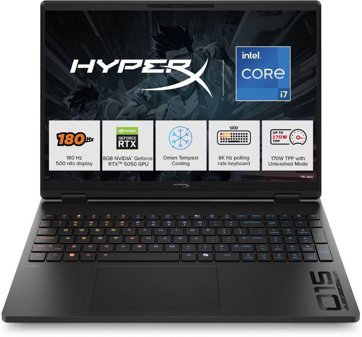 HP HyperX Omen Intel Core i7 14th Gen 14650HX - (24 GB/1 TB SSD/Windows 11 Home/8 GB Graphics/NVIDIA GeForce RTX 5050) 15-ga0028TX Gaming Laptop — photo 6
