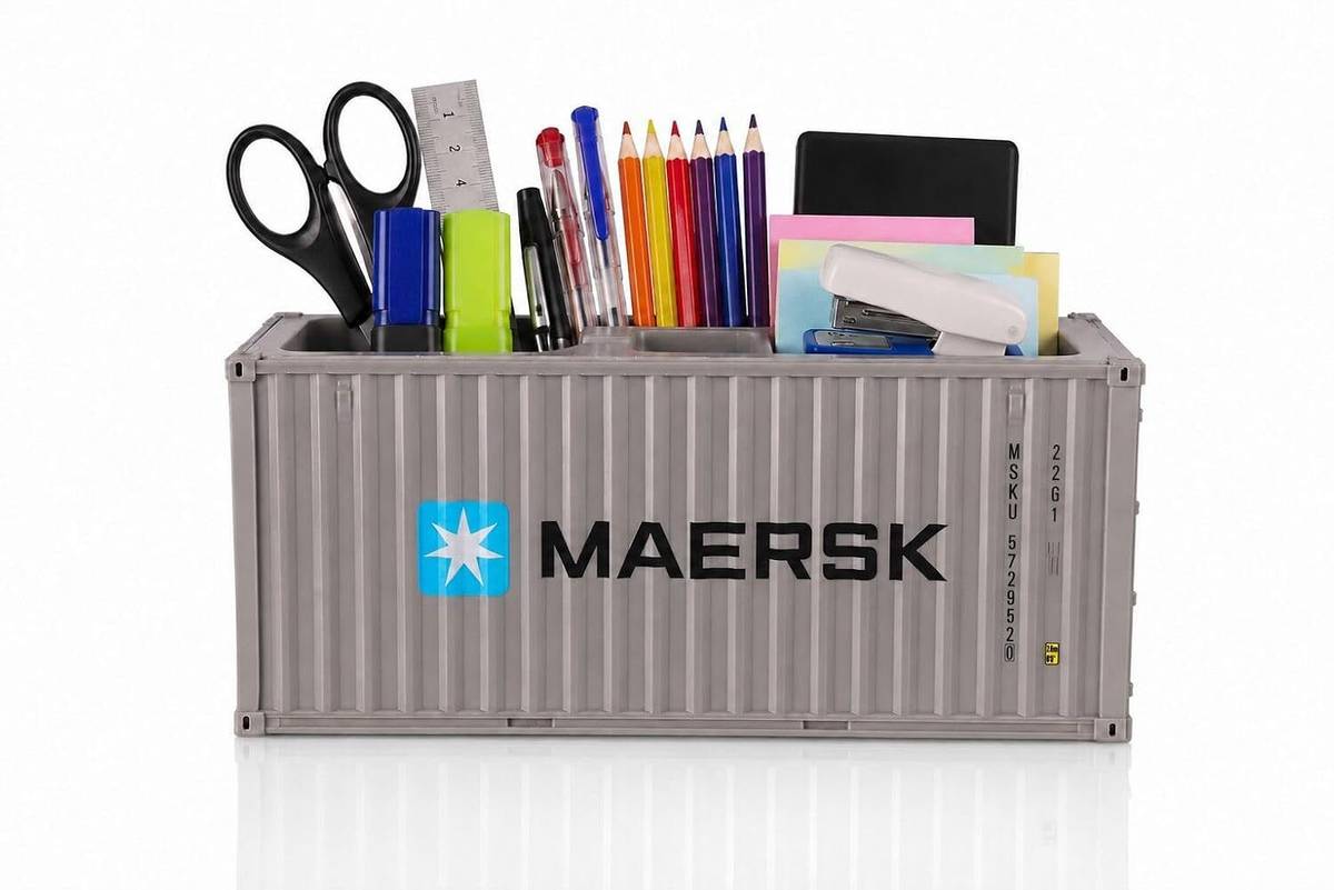 4 Compartments ABS PLASTIC CONATINER PEN STAND — photo 3