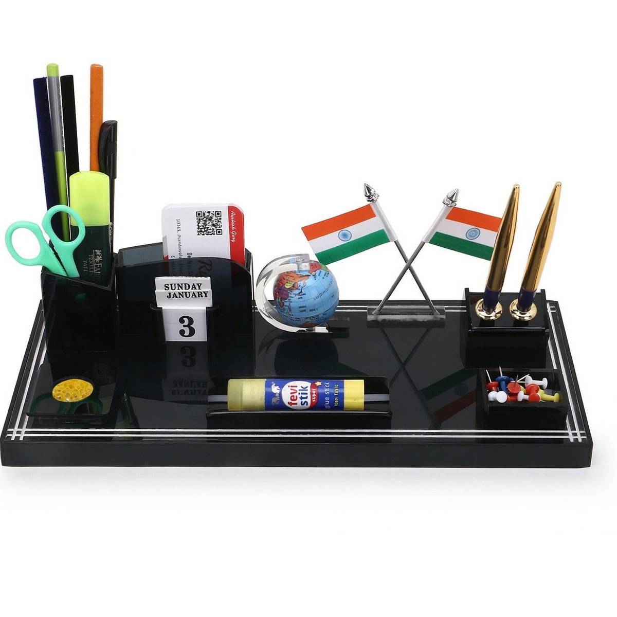 5 Compartments Acrylic Pen Stand — photo 4