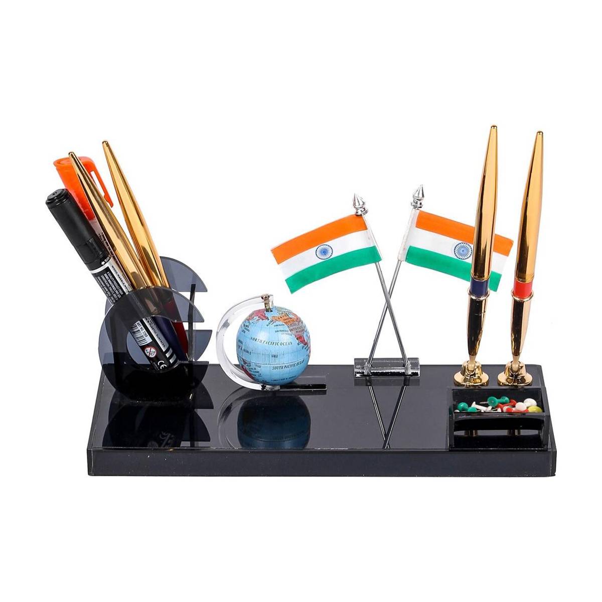 GREATDIO 2 Compartments Plastic Pen stand — photo 6