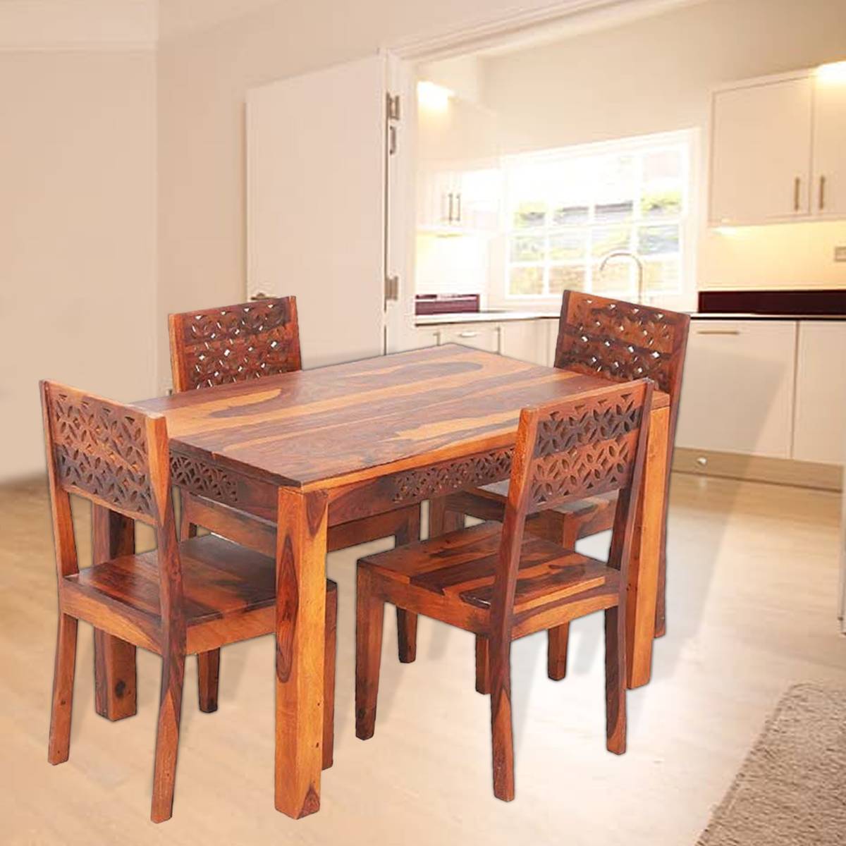 Deuba Solid Wood 4 Seater Dining Set — photo 6