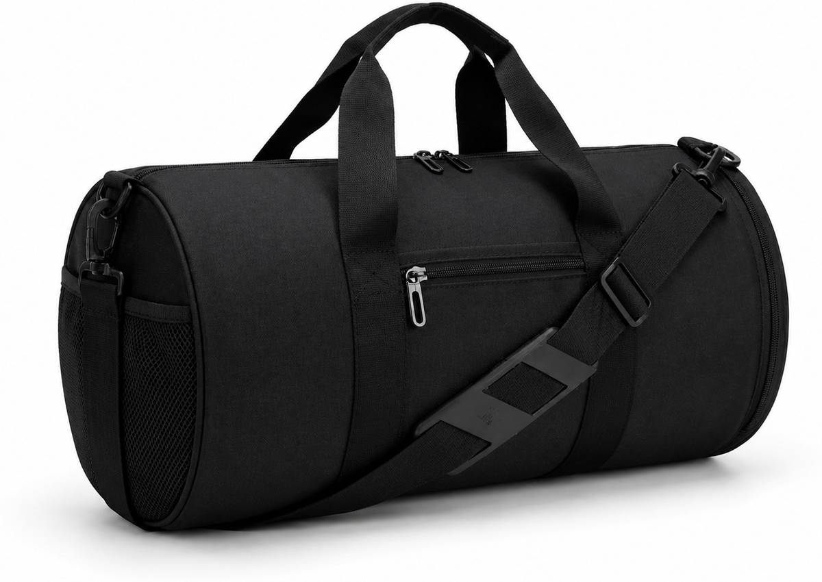 Kaivo 17 Inch Gym Duffle Bag Sports Travel Shoulder Bag with Bottle Pocket Black Gym Duffel Bag — photo 6