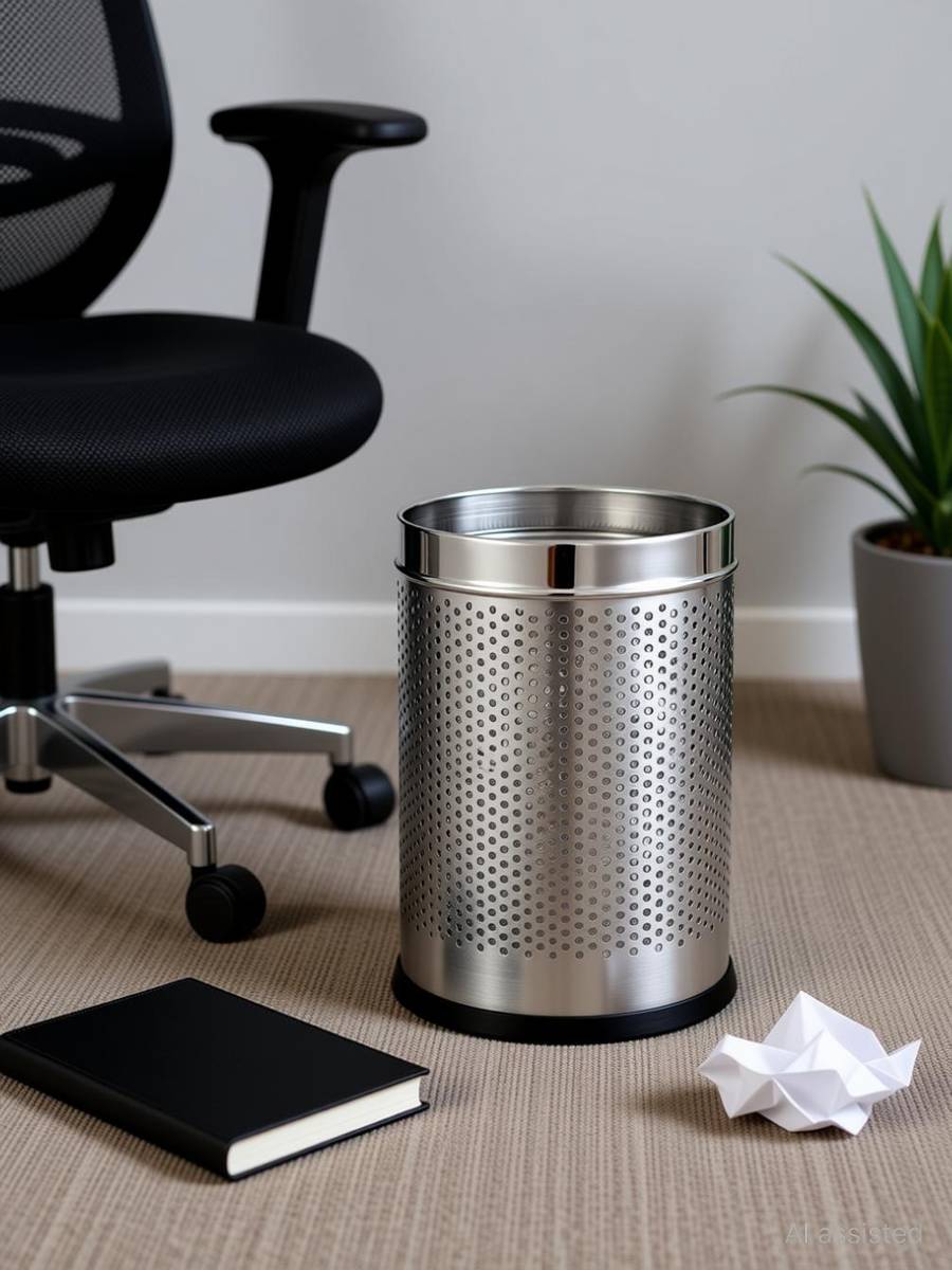 TOGGLE PLAY 6L Perforated Dustbin Without Lid | Open Garbage Bin for Home, Office & Kitchen Stainless Steel Dustbin — photo 6