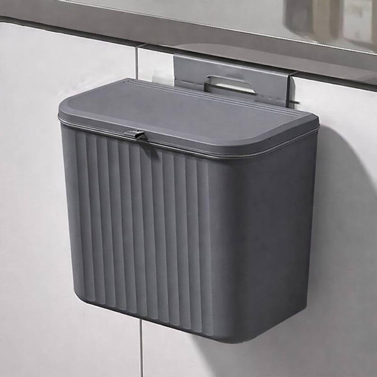 Kahaan Enterprises Wall Mounted Kitchen Dustbin with Lid | Hanging Cabinet Trash Bin | Waste Bin Plastic Dustbin — photo 5