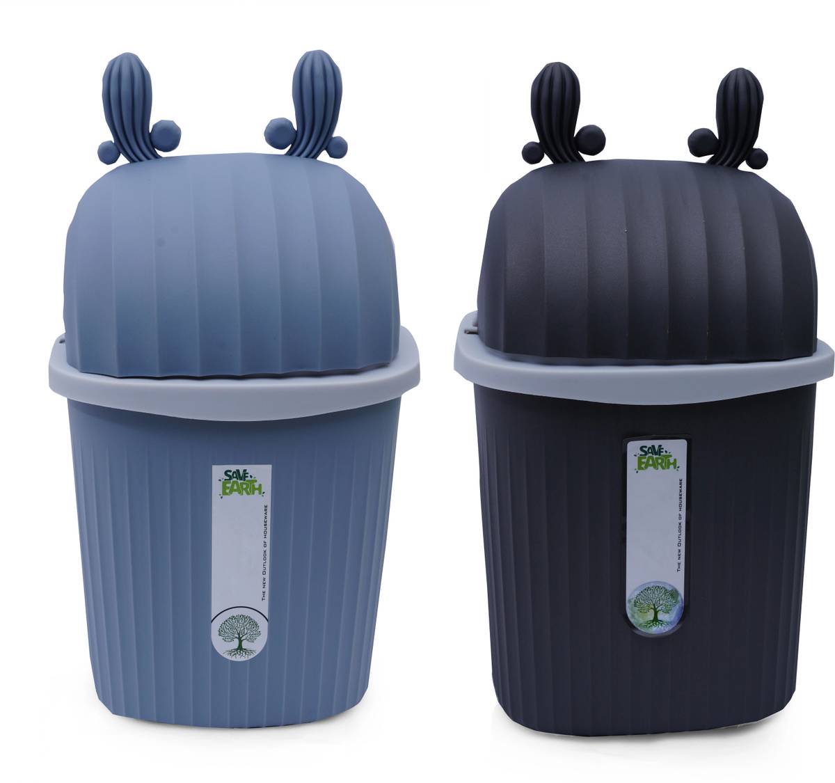 KUMANEST Mini Portable Tabletop Dustbin, Mini Trash Can with Lid for Bathroom, Desktop Plastic Dustbin — photo 5
