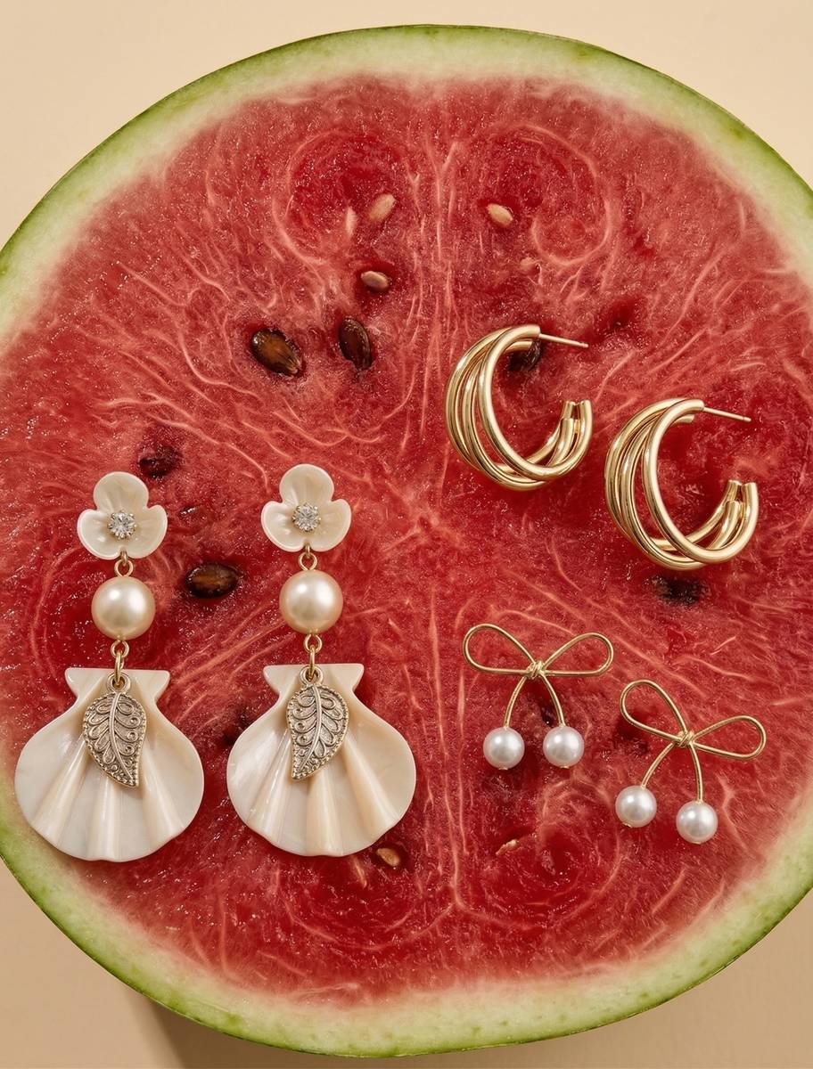 Divastri Set of 3 Earrings For Women And Girls Alloy Drops & Danglers — photo 3