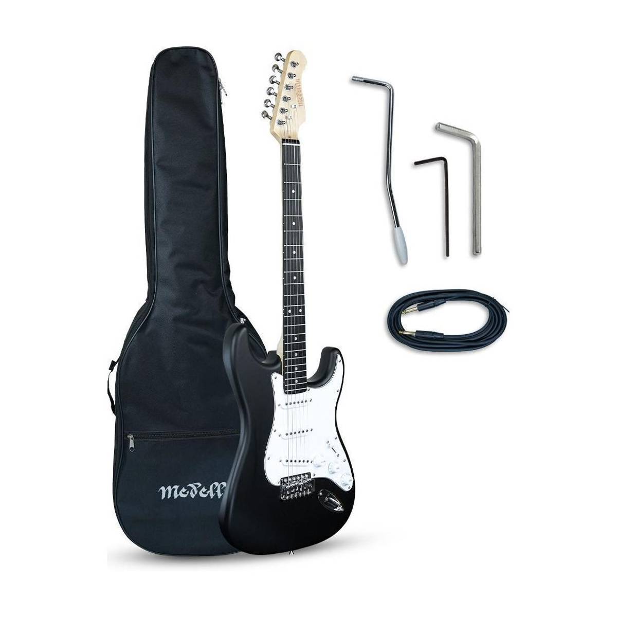 Medellin Electric Guitar 38” Complete Starter Kit - black matt finish Electro-acoustic Guitar — photo 6