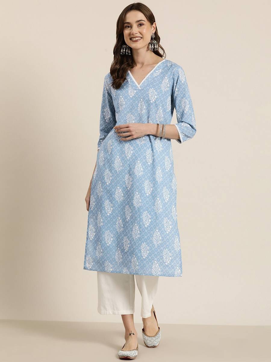 Kairab Women Floral Print Straight Kurta — photo 6