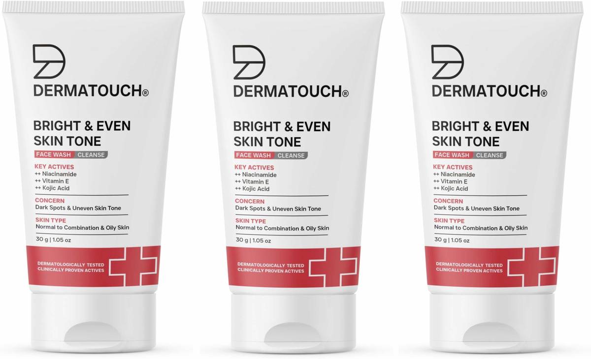 Dermatouch Bright & Even Tone  with Niacinamide, Vitamin E and Kojic Acid | Daily Gentle  For Tan, Pigmentation, Uneven Tone | (Pack of 3) Face Wash — photo 6
