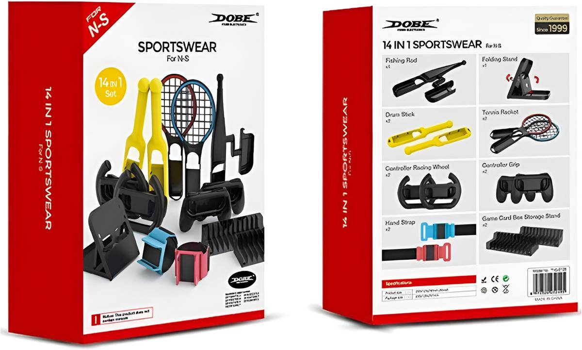 HG WORLD Dobe 14-IN-1 Sportwear NS-0125 For Nintendo Switch Oled |V2 Console, Hand Strap Gamepad — photo 6