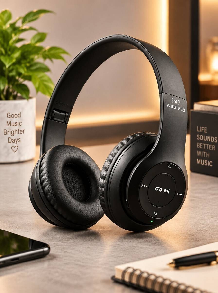 Headphones With Soft Protein Leather Ear Pads Bluetooth — photo 6