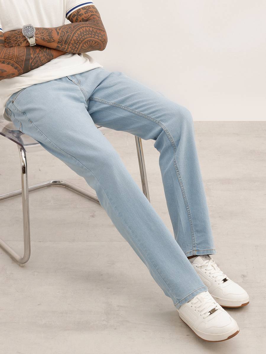 Straight Fit Men Grey Jeans — photo 6