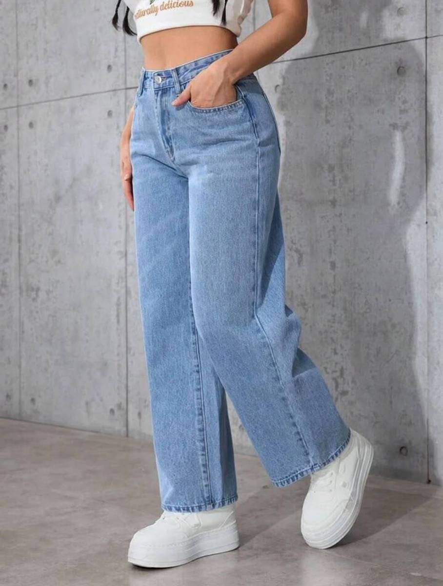 RIFA Wide Leg Women Light Blue Jeans — photo 5
