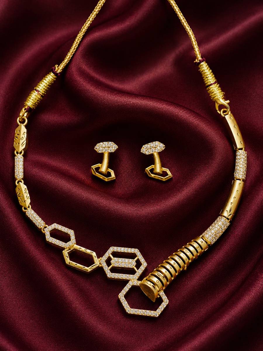 Sita jewels Brass, Alloy Gold-plated Gold Jewellery Set — photo 4