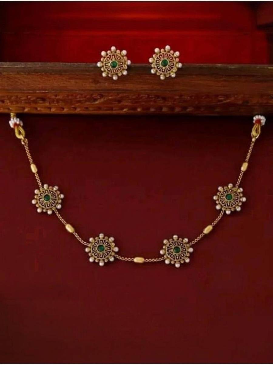 NAKMAN JEWELLERY Brass, Copper Gold-plated Gold Jewellery Set — photo 5