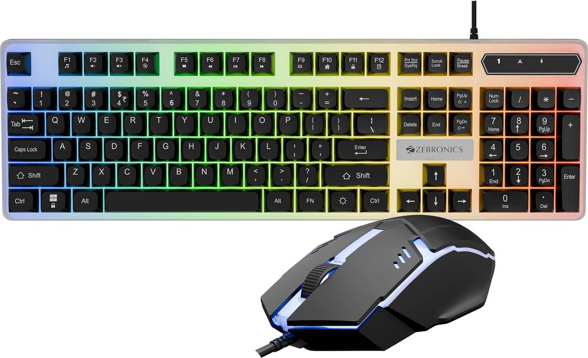 ZEBRONICS Zeb-KKB 4 (Zeb-War 2) White+Black Wired USB Standard Gaming Keyboard Compatible with Desktop, Laptop with Plug & Play USB Interface — photo 6
