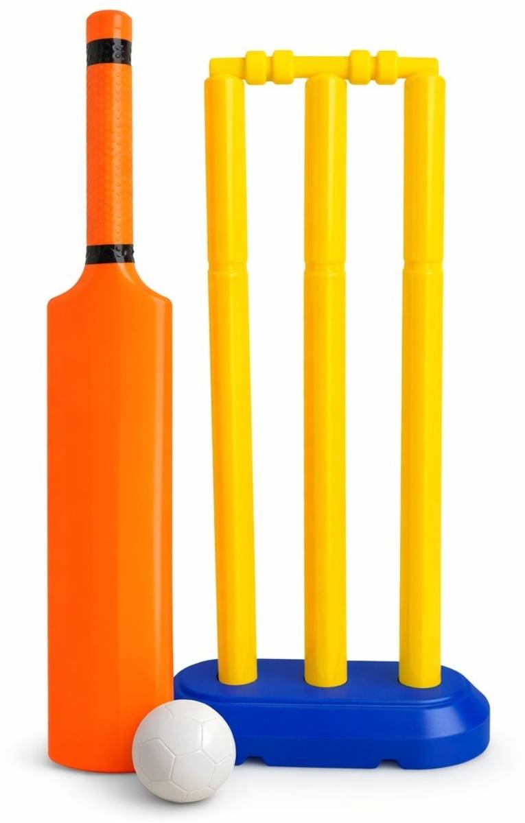 Plastic Kids' Cricket Bat + Ball Set