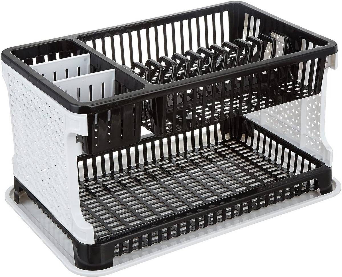 Dish Drainer Kitchen Rack Plastic Multipurpose Dish Drainer Kitchen Racks with Storing Tray Kitchen Organizer Rack — photo 6
