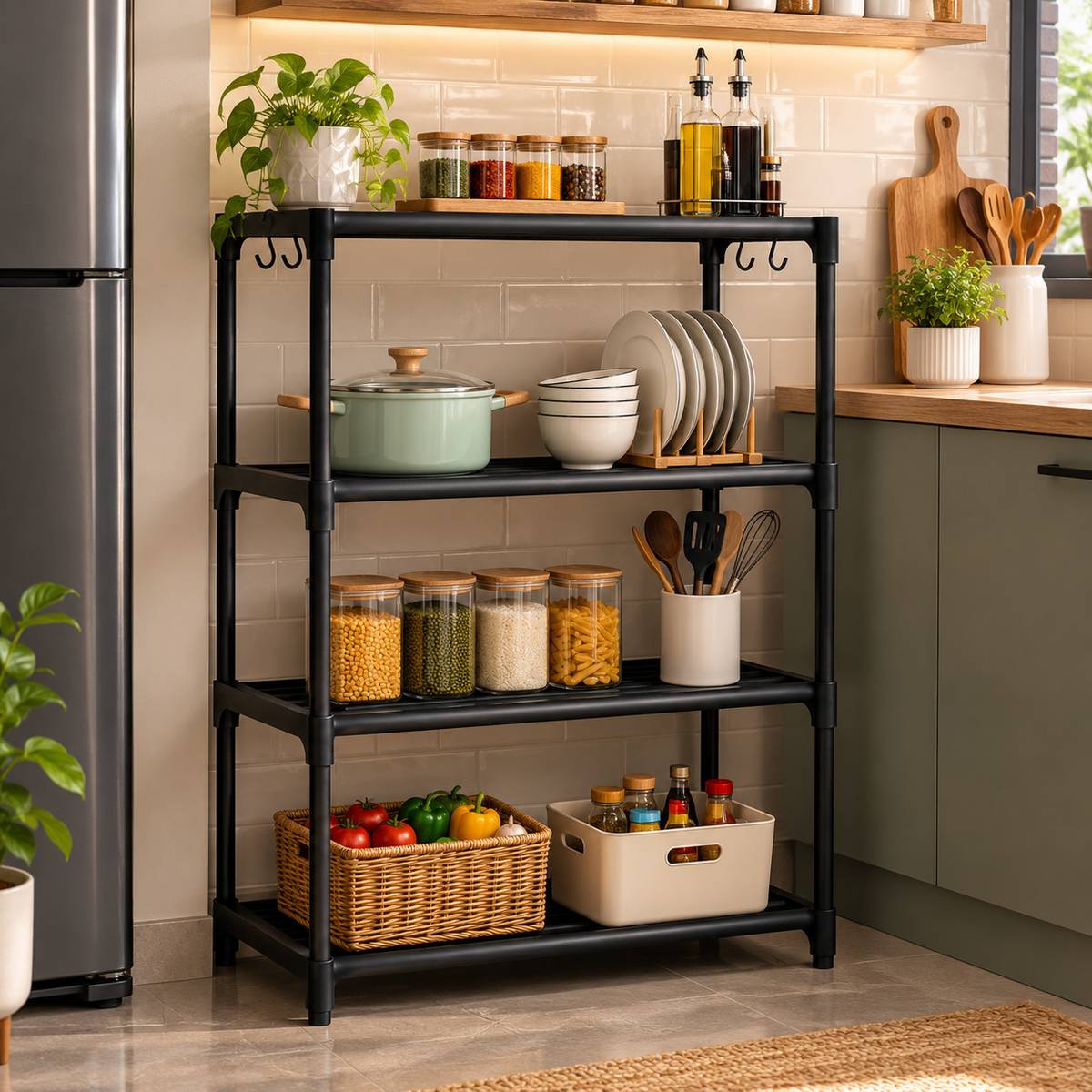 Cutlery Kitchen Rack Plastic 4 LAYER MULTIPURPOSE RACK — photo 4