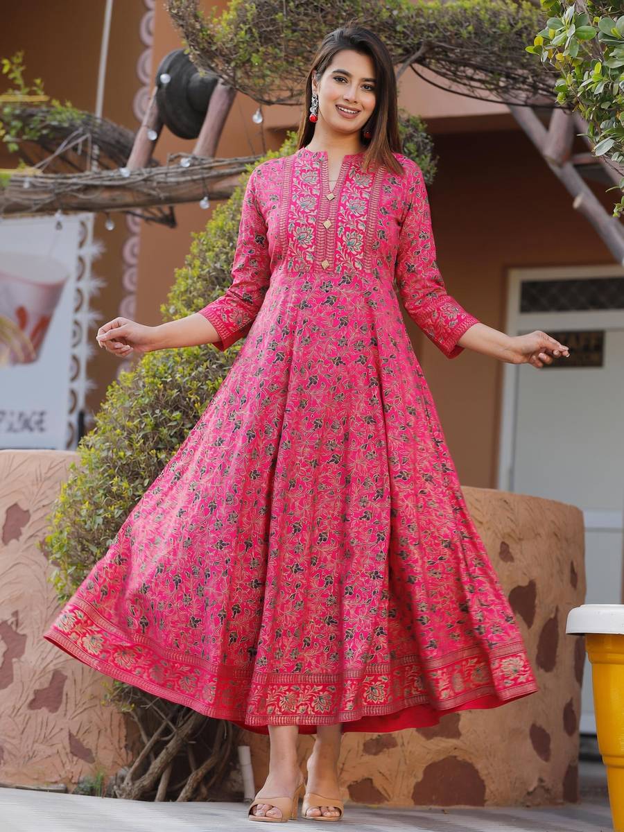 Women Printed Anarkali Kurta — photo 6