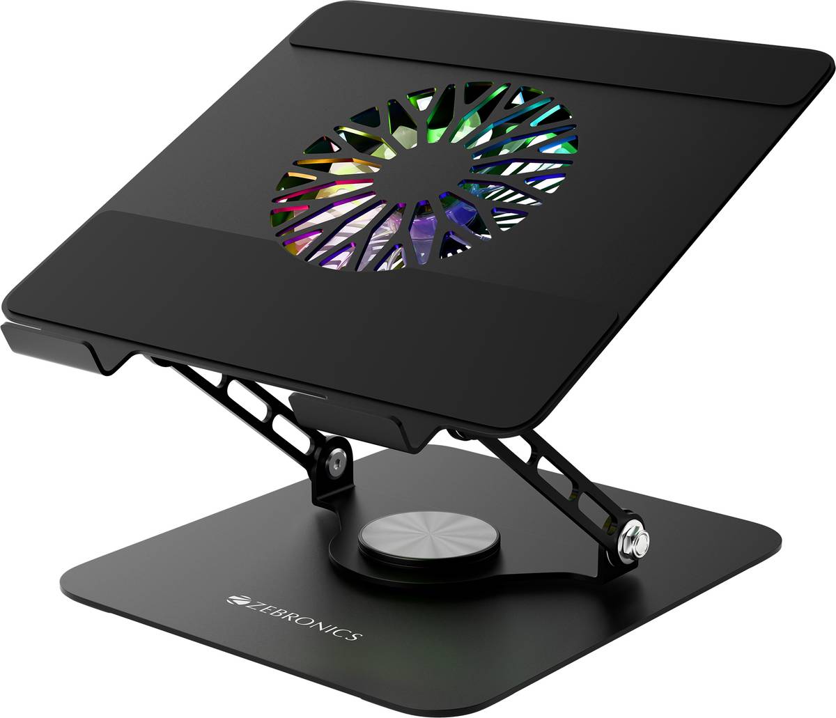 ZEBRONICS ZEB-NS5500 (Black) ZEB-NS5500 (Black) Carbon Steel, Plastic Rotatable Laptop Stand with Adjustable Height Compatible with 40 - 44cm Laptops — photo 6