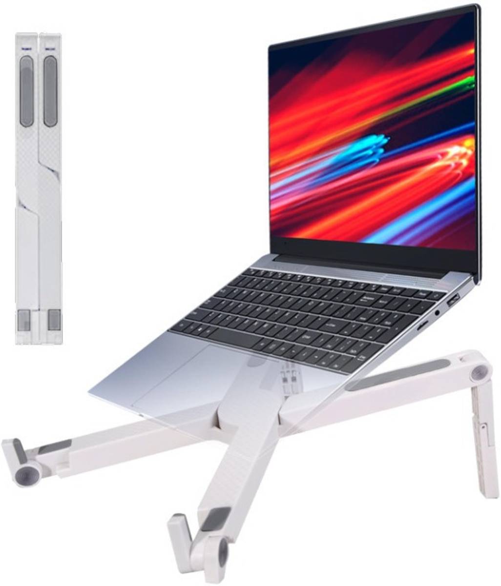 AirSound Foldable Laptop Stand – 2-Level Adjustable Height, Ventilated Plastic Rotatable Laptop Stand with Adjustable Height Compatible with Universal Laptops — photo 5