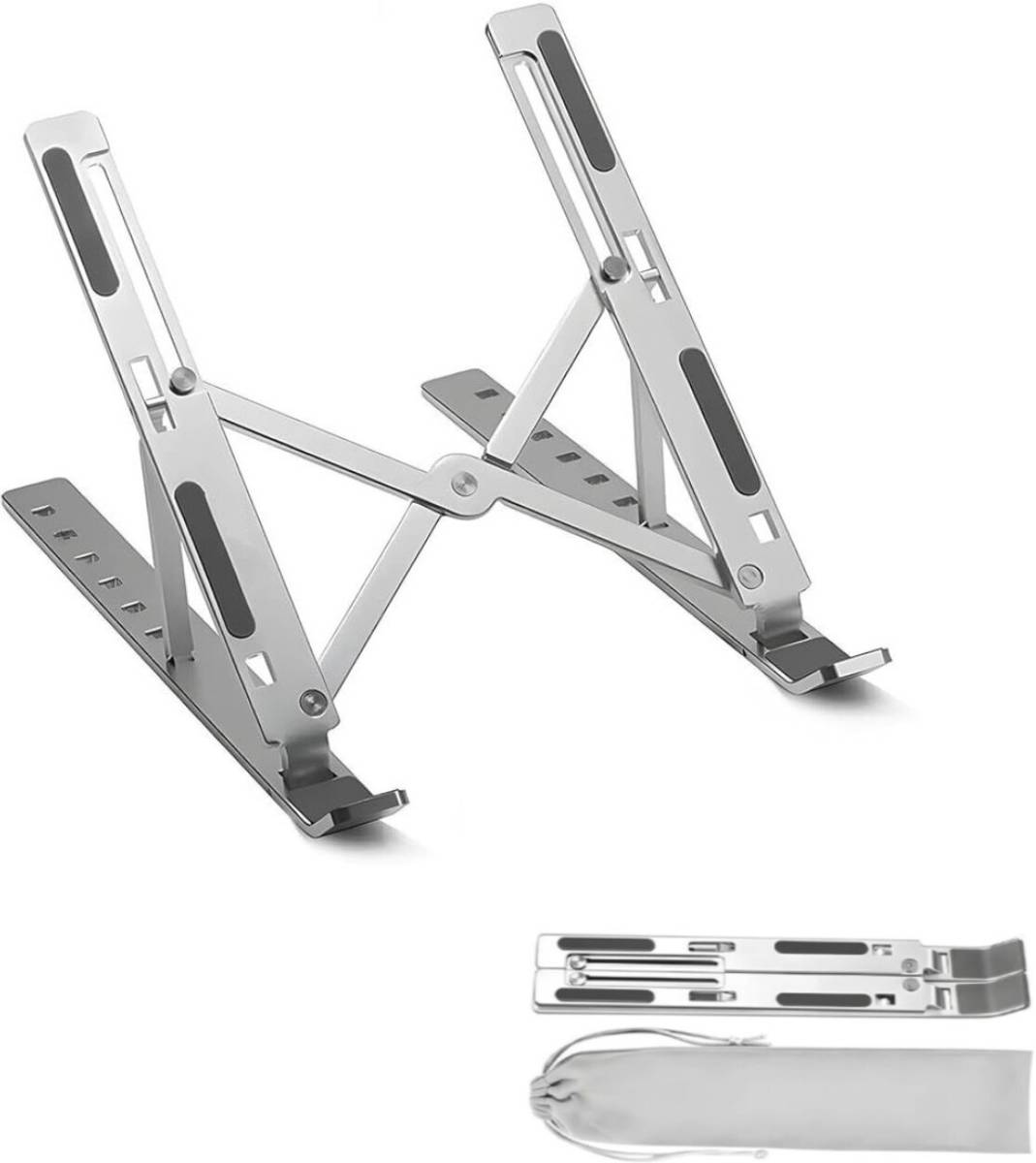 Frodiox Aluminum 6 Adjustable Foldable Portable Laptop Stand Desktop Tablet Stand FR22 Aluminium Rotatable Laptop Stand with Adjustable Height Compatible with Universal Laptops — photo 6