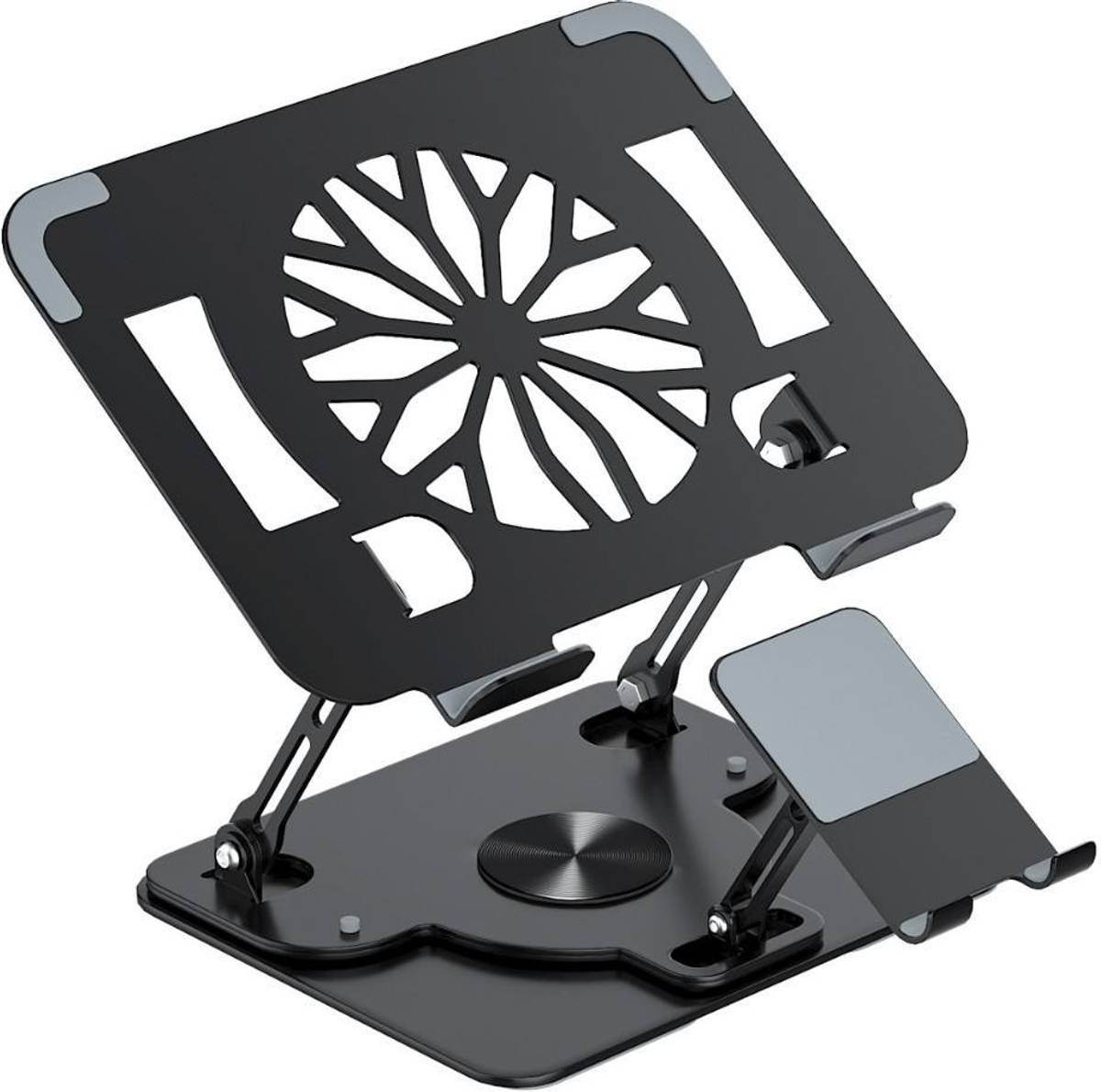 360° Rotating 2-in-1 laptop and Mobile Phone adjustable Folding Desktop stand Carbon Steel Rotatable Laptop Stand with Adjustable Height Compatible with Universal Laptops — photo 6