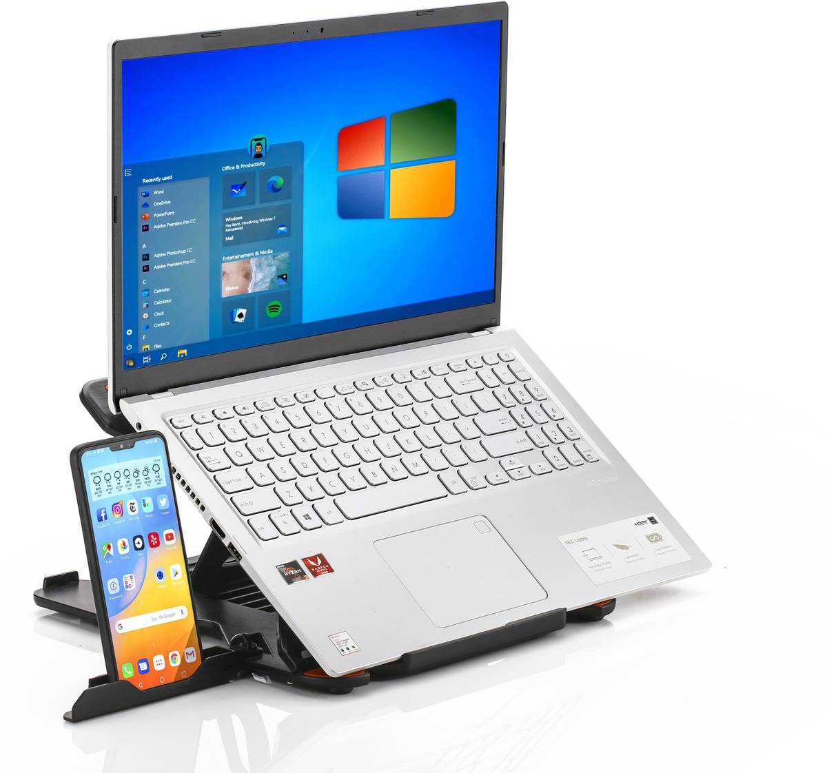STRIFF X LAPTOP STAND Multi-Angle Stand Phone Stand Portable Foldable Laptop Riser Plastic Laptop Stand with Adjustable Height Compatible with Universal Laptops — photo 6