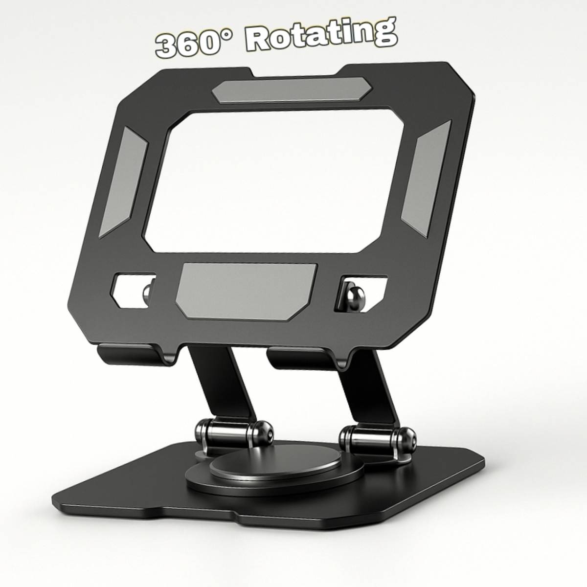 Adjustable Metal Tablet & Mobile Stand 360° Adjustable Metal Tablet & Mobile Stand Aluminium Rotatable Laptop Stand with Adjustable Height Compatible with Universal Laptops — photo 6