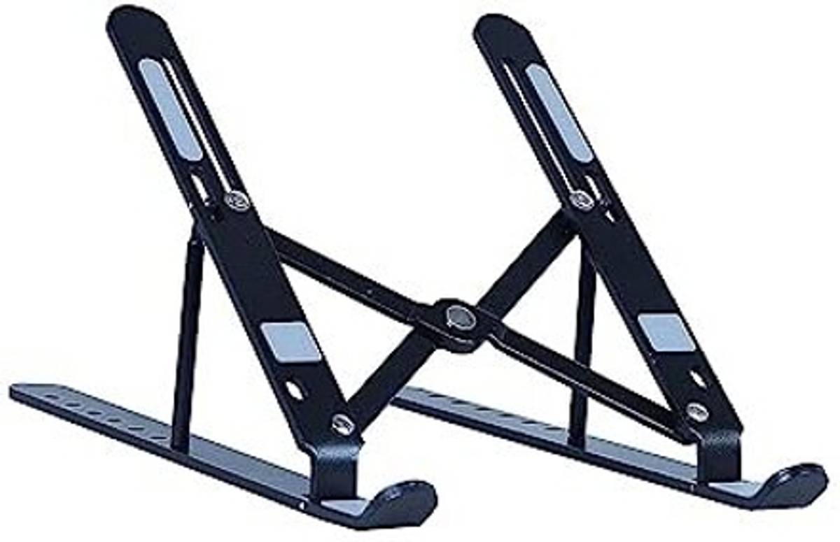 Flipkart SmartBuy Stainless Steel Laptop Stand Adjustable and Foldable Aluminium Rotatable Laptop Stand with Adjustable Height Compatible with Universal Laptops — photo 6