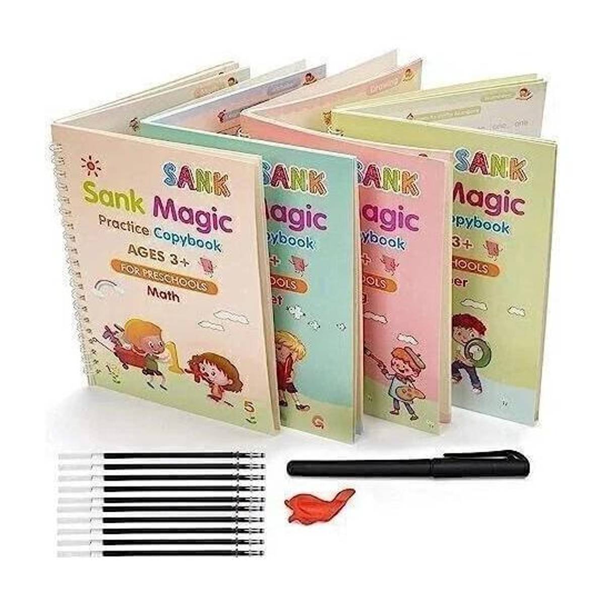Sank Magic Books/10 Refills &1 Pen And Erasable 4 Set Of Practicing, Handwriting — photo 6