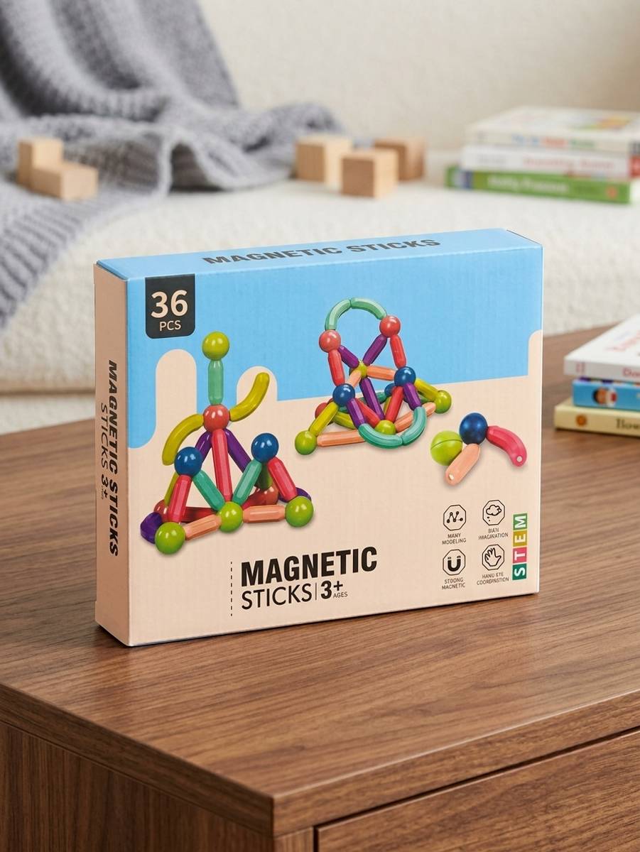 36 PCS Magnetic Sticks Building Blocks STEM Educational Learning Toy Set — photo 6