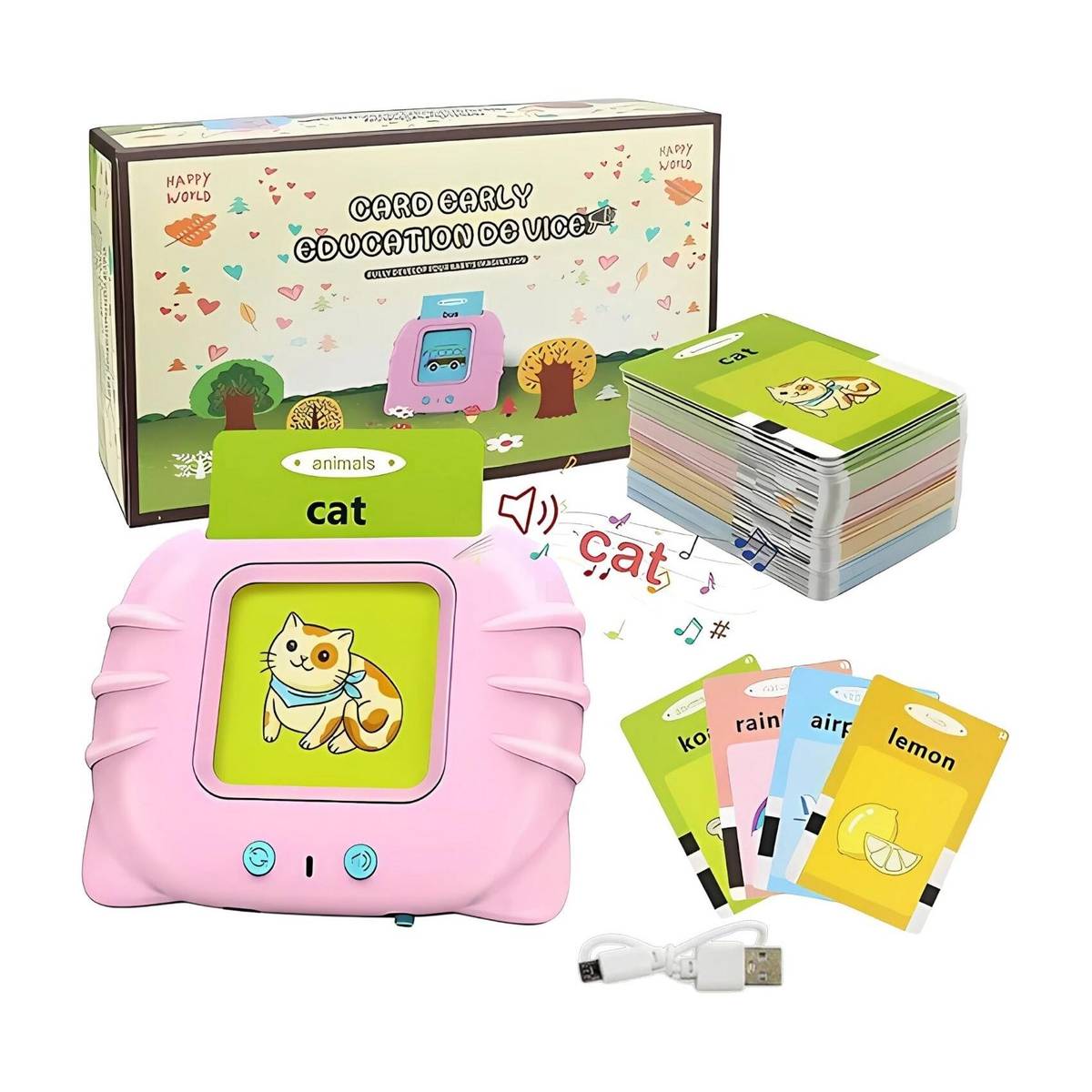 Talking Flashcards – Double-Sided Rechargeable Learning Educational Toy 1-4 Year — photo 6