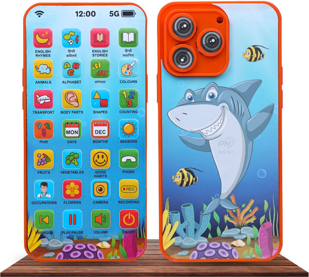 PN AVAN 28 Modes Multi Language EduPhone |Type-C Rechargeable| Educational Toy For Kids — photo 6