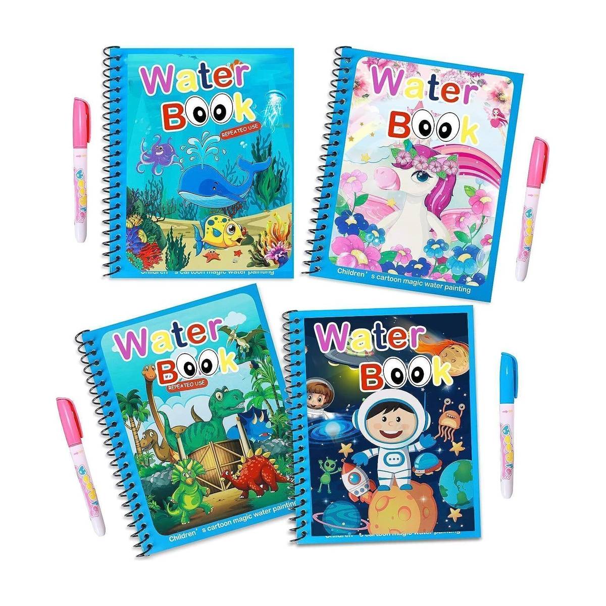 Reusable Magic Water Book for Kids Paint Colouring Drawing Pen Books Combo — photo 6