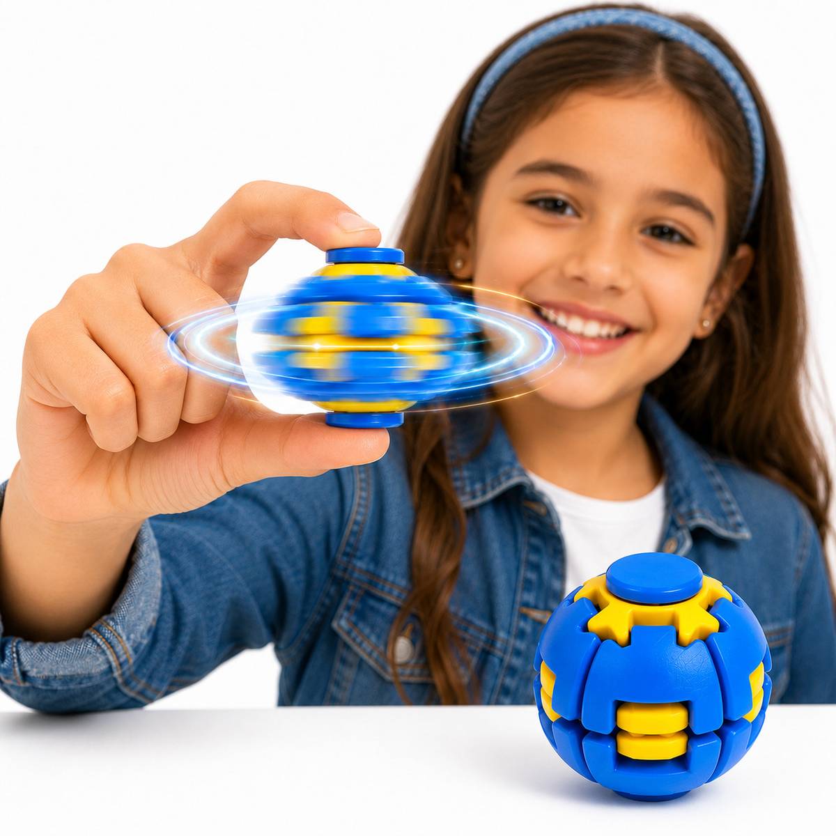 SPIN IT Press Spinner Ball Toy | 360 Press to Spin Stress Relief Fidget — photo 6