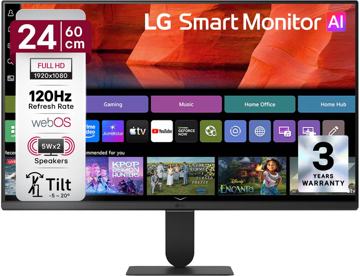 LG Smart AI 59.99 cm (24 inches) Full HD IPS Panel Monitor (24U511SB-B) — photo 6