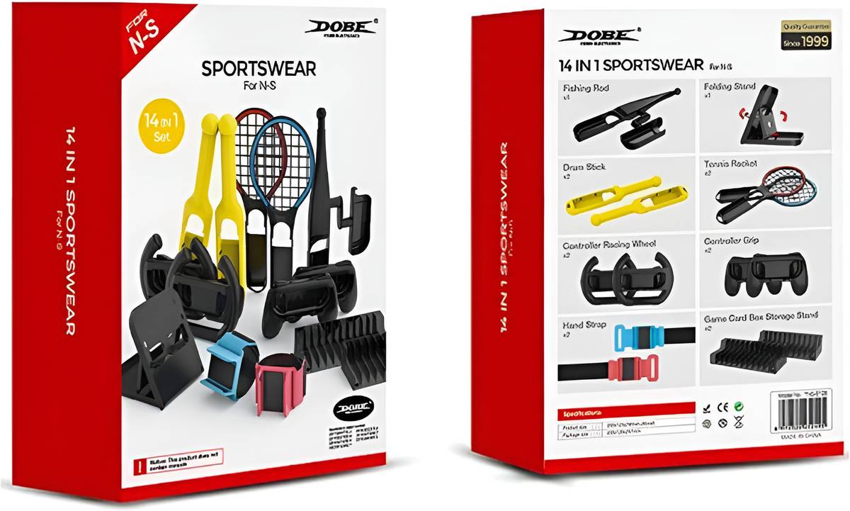 HG WORLD Dobe Nintendo Switch 14 in 1 Sportswear TNS-0125 | Fishing Rod, Folding Stand  Motion Controller — photo 6