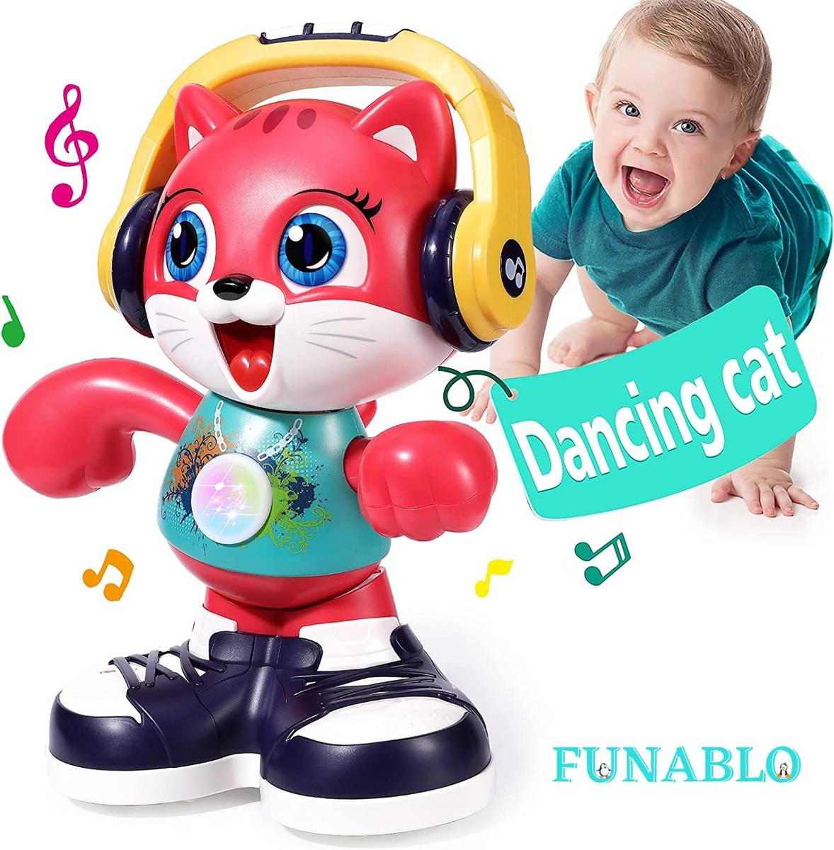 FUNABLO Baby Toys 12-18 Months Dancing Cat Toddlers Toys for 1 Year Old Boys Girls — photo 6